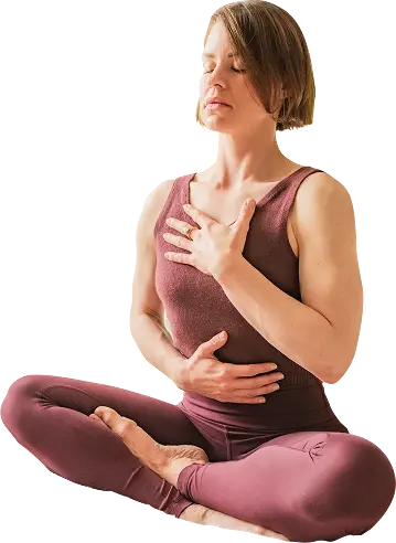 Hand resting on the chest during a $200 reiki session at the Word of Mouth studio in Los Angeles