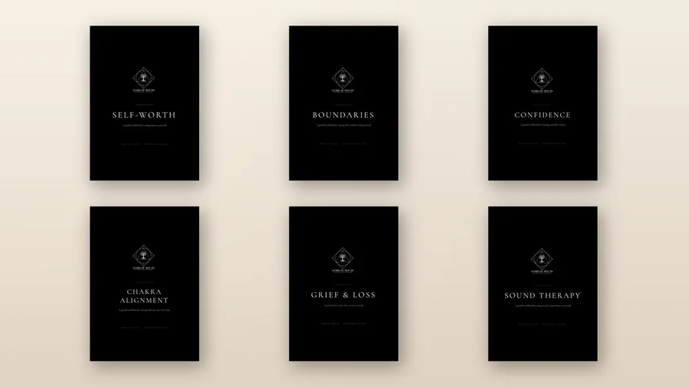 The six Word of Mouth workbooks shown together